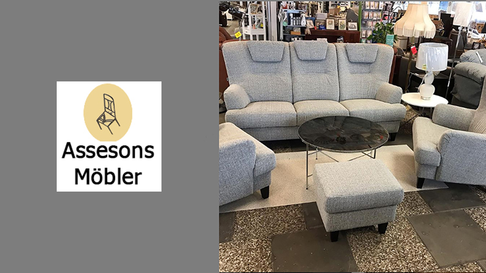 I Assesons butik hittar du möbler för ditt hemmakontor, kök, vardags- och sovrum. Här hittar du också sidebord, lampor och mer därtill. 