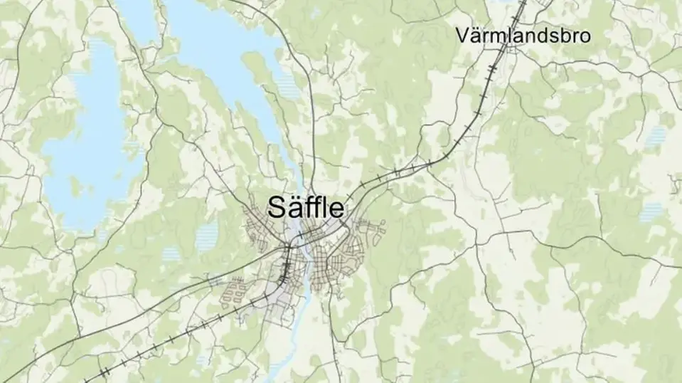 Karta över Säffle kommun